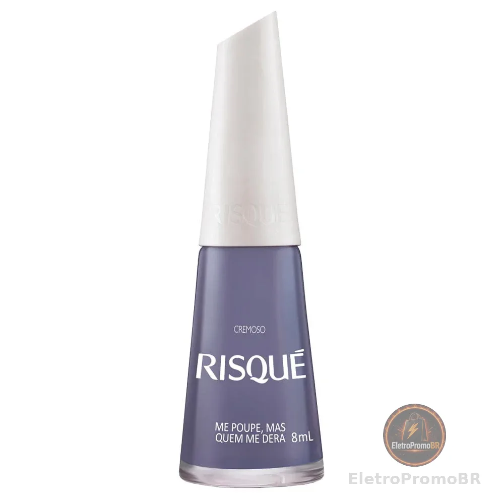 Esmalte Risqué Cremoso Azul Cinza Me Poupe Mas Quem Me Dera 8ml