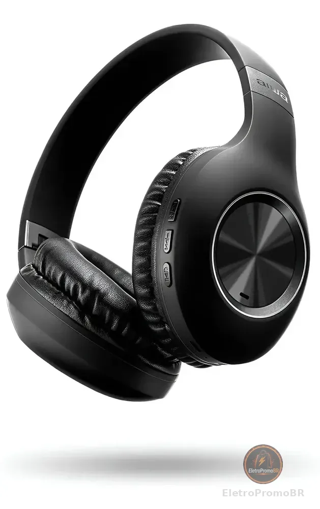 Fone De Ouvido Aiwa Aws-hp-02-b Bluetooth Preto Preto