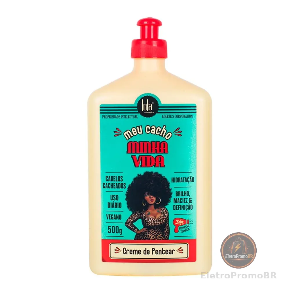 Lola From Rio - Meu Cacho Minha Vida - Creme de Pentear: brilho, maciez e definição. Cabelos Cacheados. 500ml