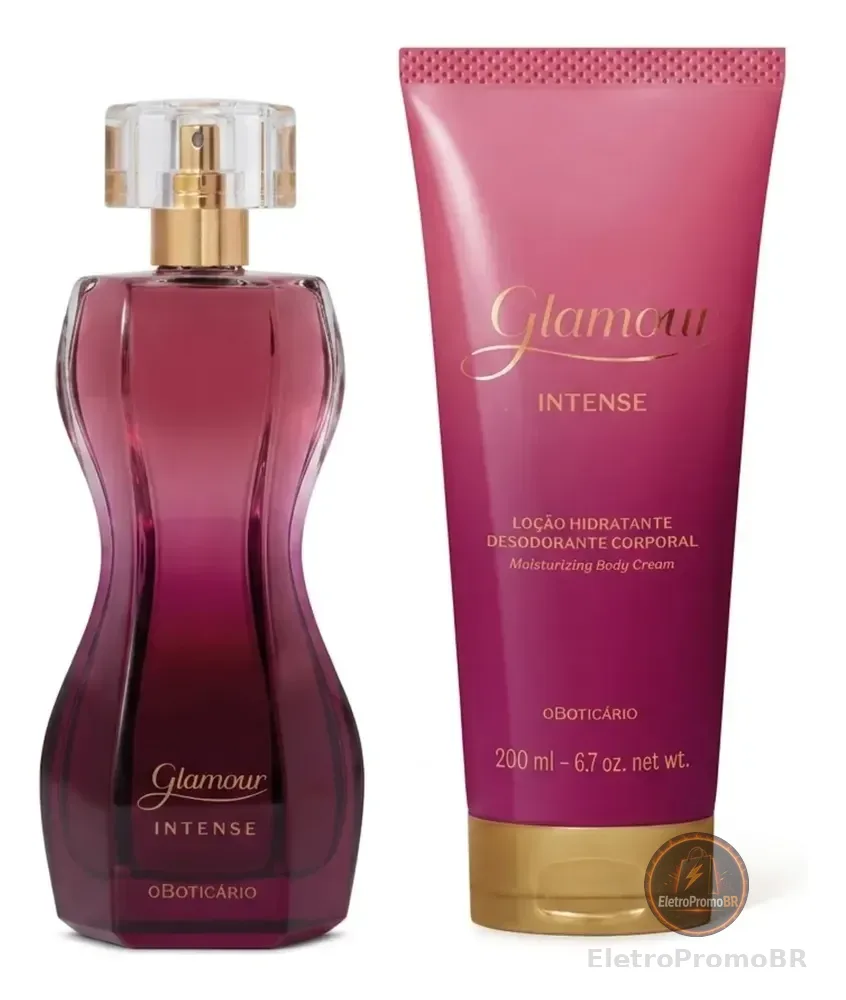 Combo Glamour Intense: Desodorante Colônia 75ml + Loção Hidratante Desodorante Corporal 200ml
