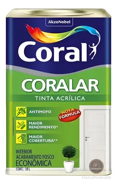 Tinta Coralar Anti Mofo Acrilica Coral Escolha Sua Cor!!