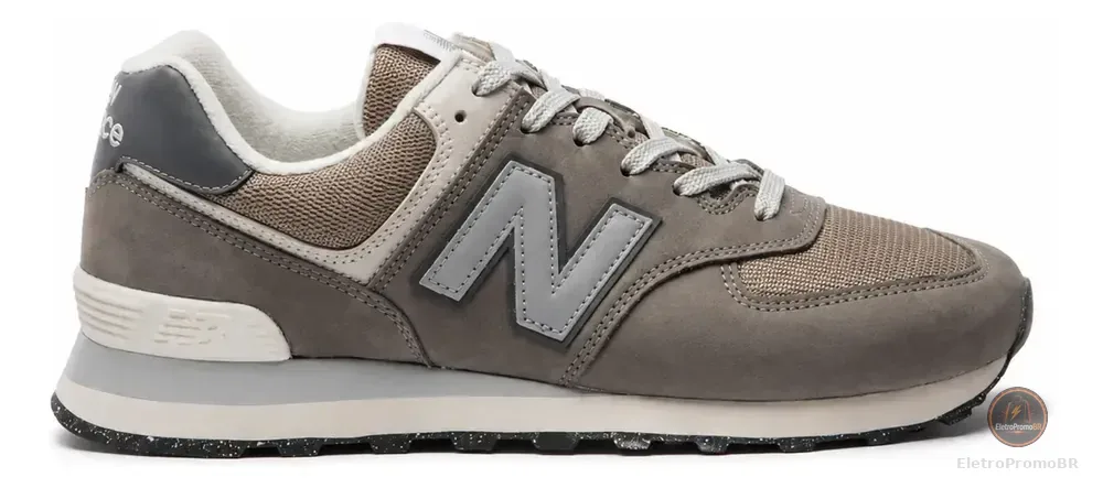 Tenis New Balance 574v2 Unissex Cinza E Taupe Liso 40 Br