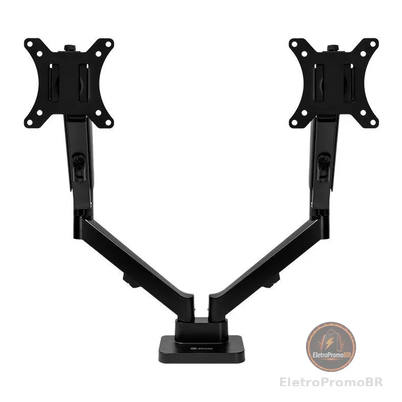Suporte Articulado Para 2 Monitores 13 a 32 Pistão a Gás Zinnia Nimbo 210 Preto