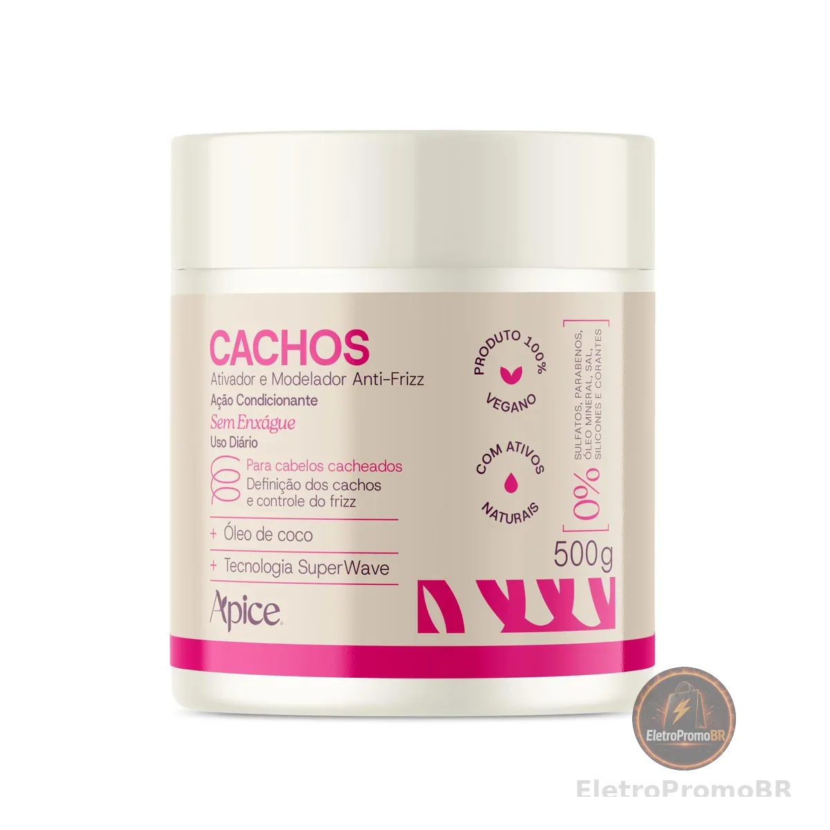 Ápice Ativador e Modelador de Cachos Essence Anti-Frizz | Definição e Movimento Natural | 500g