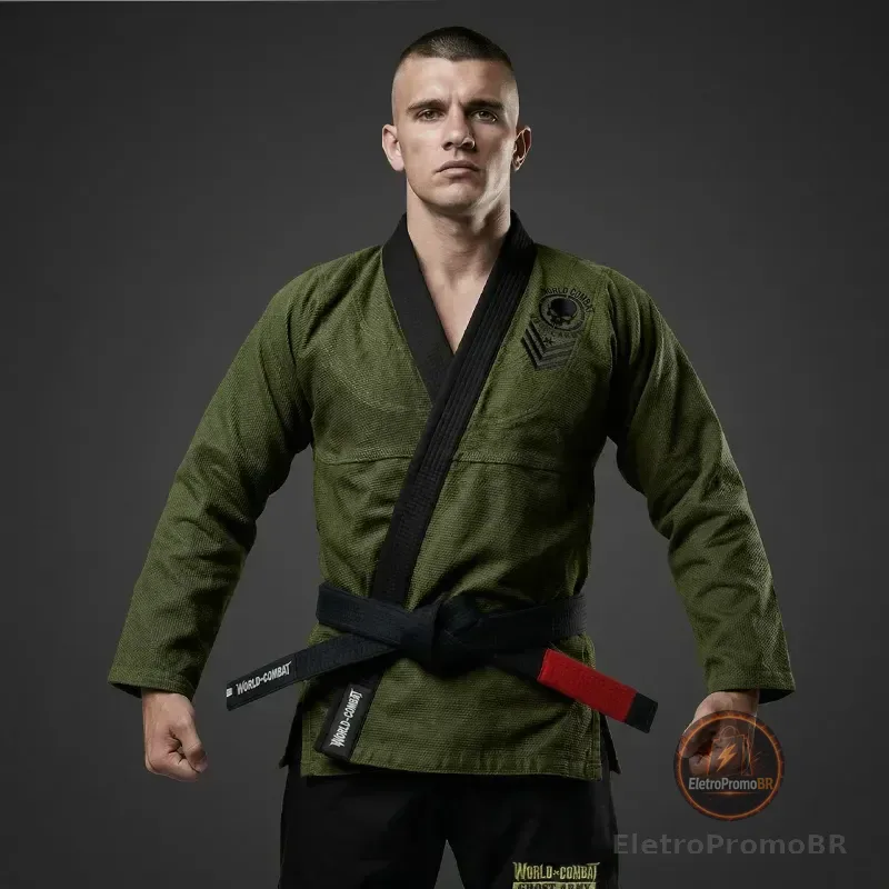 Kimono World Combat Ghost Army - Verde E Preto Verde-musgo A1