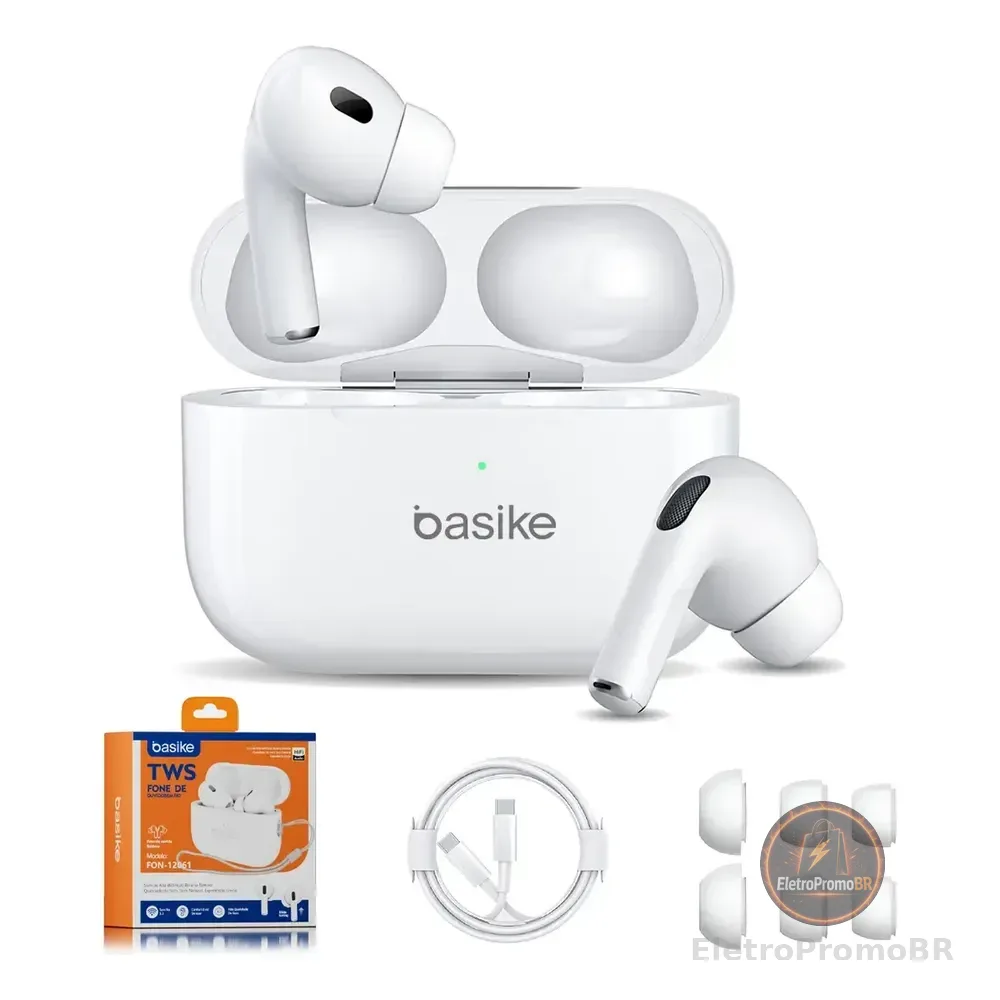 Basike Fone De Ouvido Sem Fio Bluetooth Para Bluetooth 5.3 Branco
