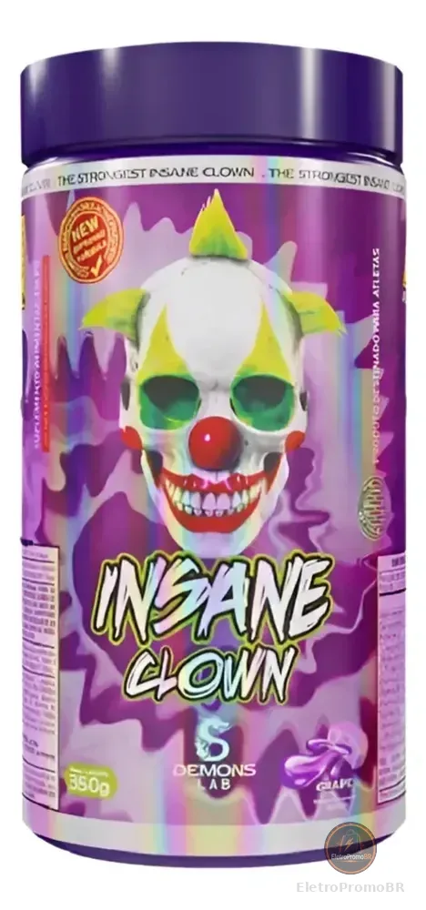 Pré Treino Demons Lab Insane Clown 350g Aminoácidos Sabor Grape