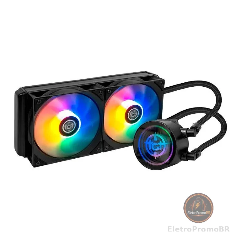 Water Cooler TGT Spartel V2, Rainbow, 240mm, Preto, TGT-SPLV240-BK01