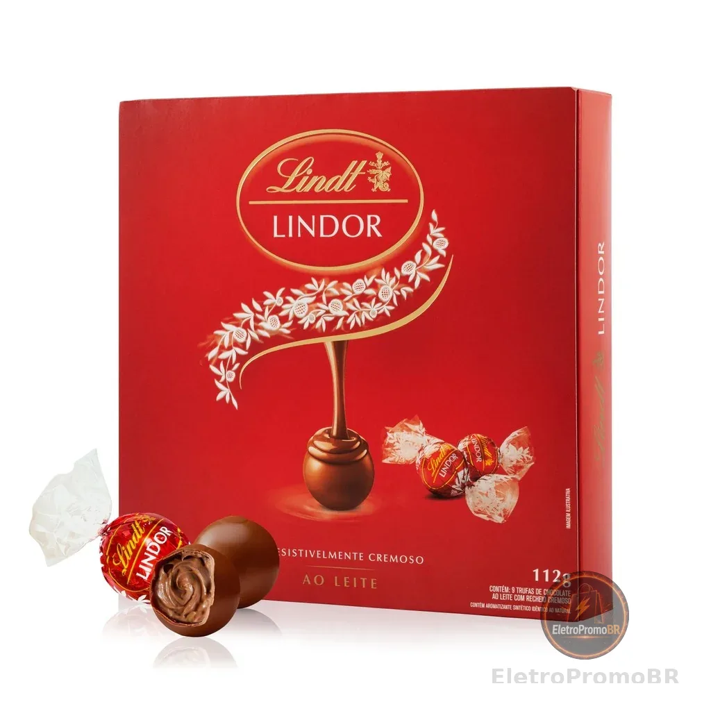 Caixa de Bombons Lindt Lindor ao Leite 112g