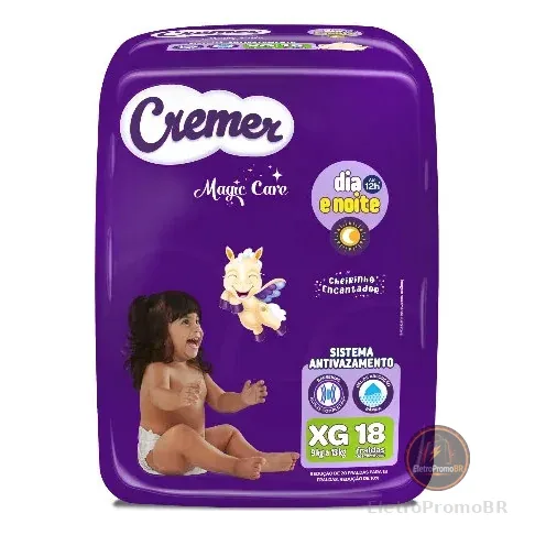Fralda Cremer Jumbo Xg 18 Unidades