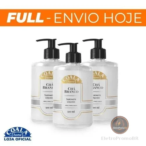 Kit Coala 3 Sabonetes Líquido Chá Branco 500ml