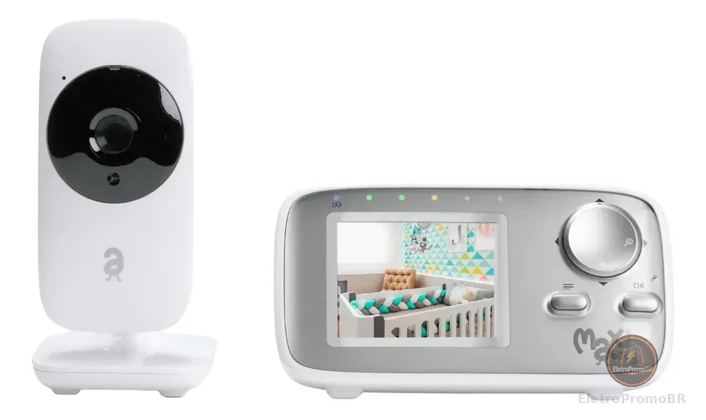 Babá Eletrônica Monitor 2.4 Sem Fio Zoom Baby On Maxi Baby
