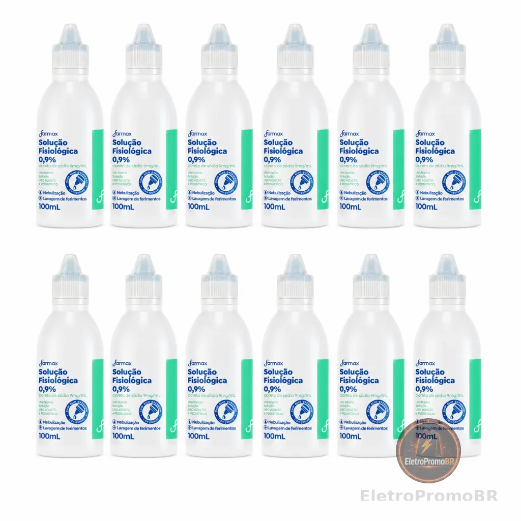 Kit 12 Soro Fisiológico Sorimax Farmax 100ml Solução Fisiológica