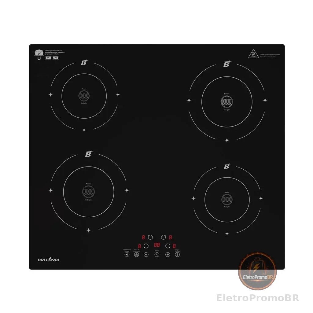 Cooktop 4 Bocas de Indução Britânia BCTE40A