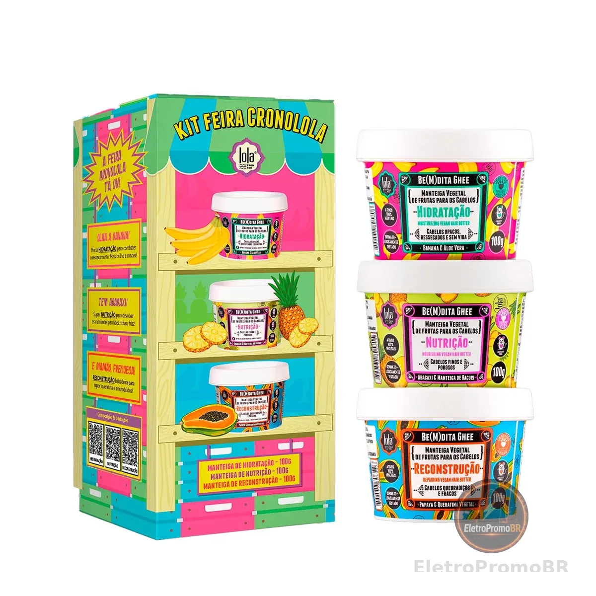 Lola Cosmetics Kit Cronograma Capilar Be(m) Dita Ghee - 3 Produtos