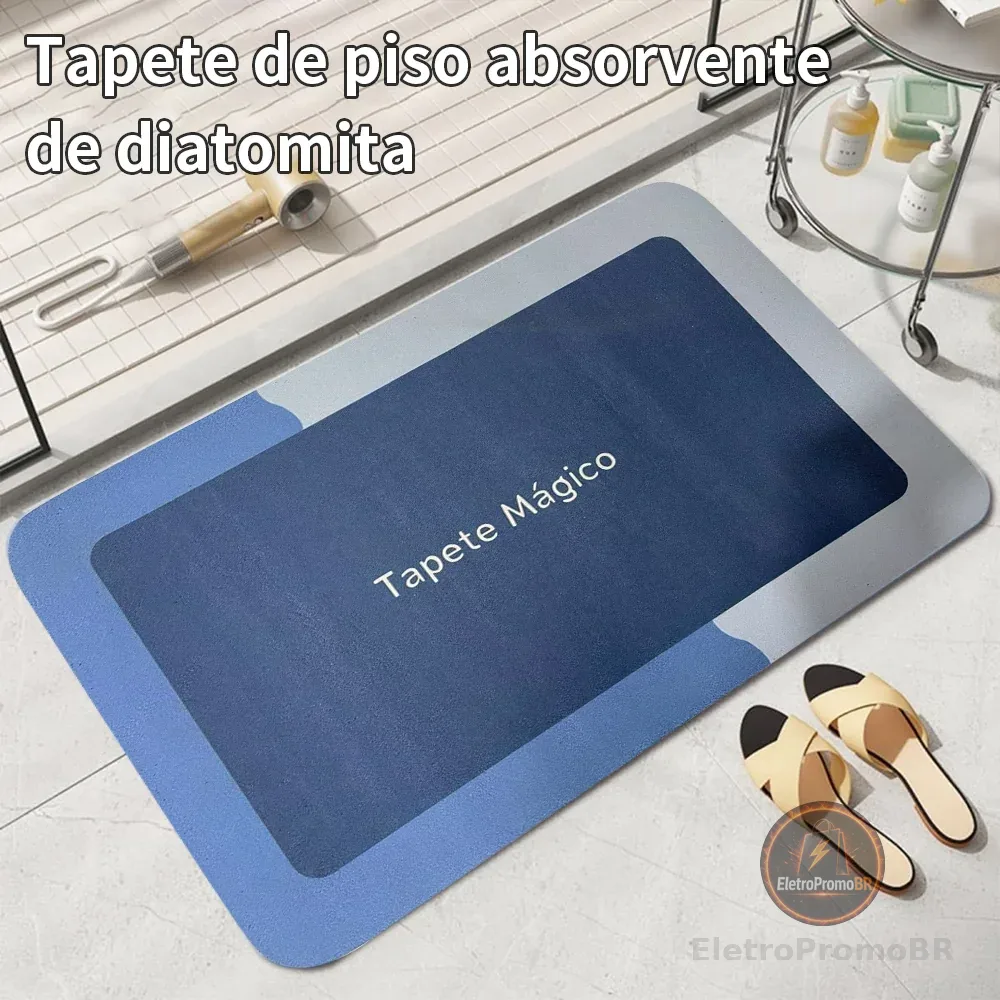 Tapete para Banheiro de Secagem Rápida e Super Absorvente Ideal para Chuveiro Cozinha e Varanda