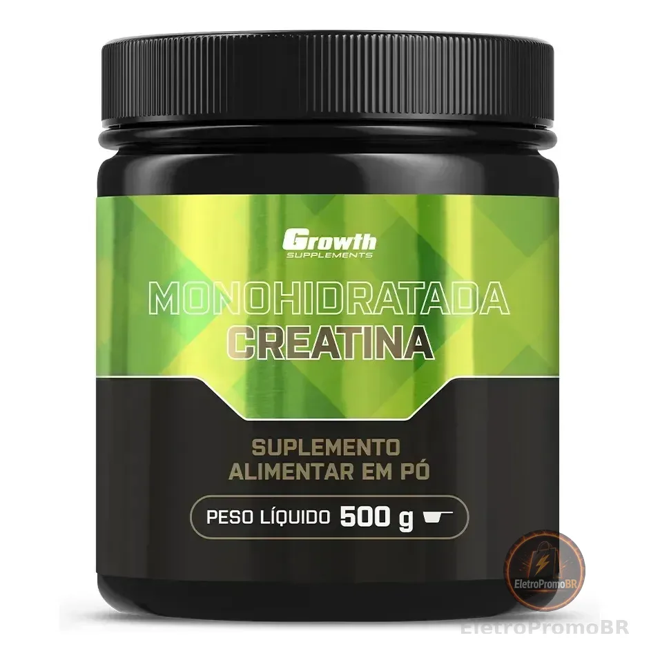 Creatina Monohidratada 500g Growth Supplements - Sem Sabor Em Pó