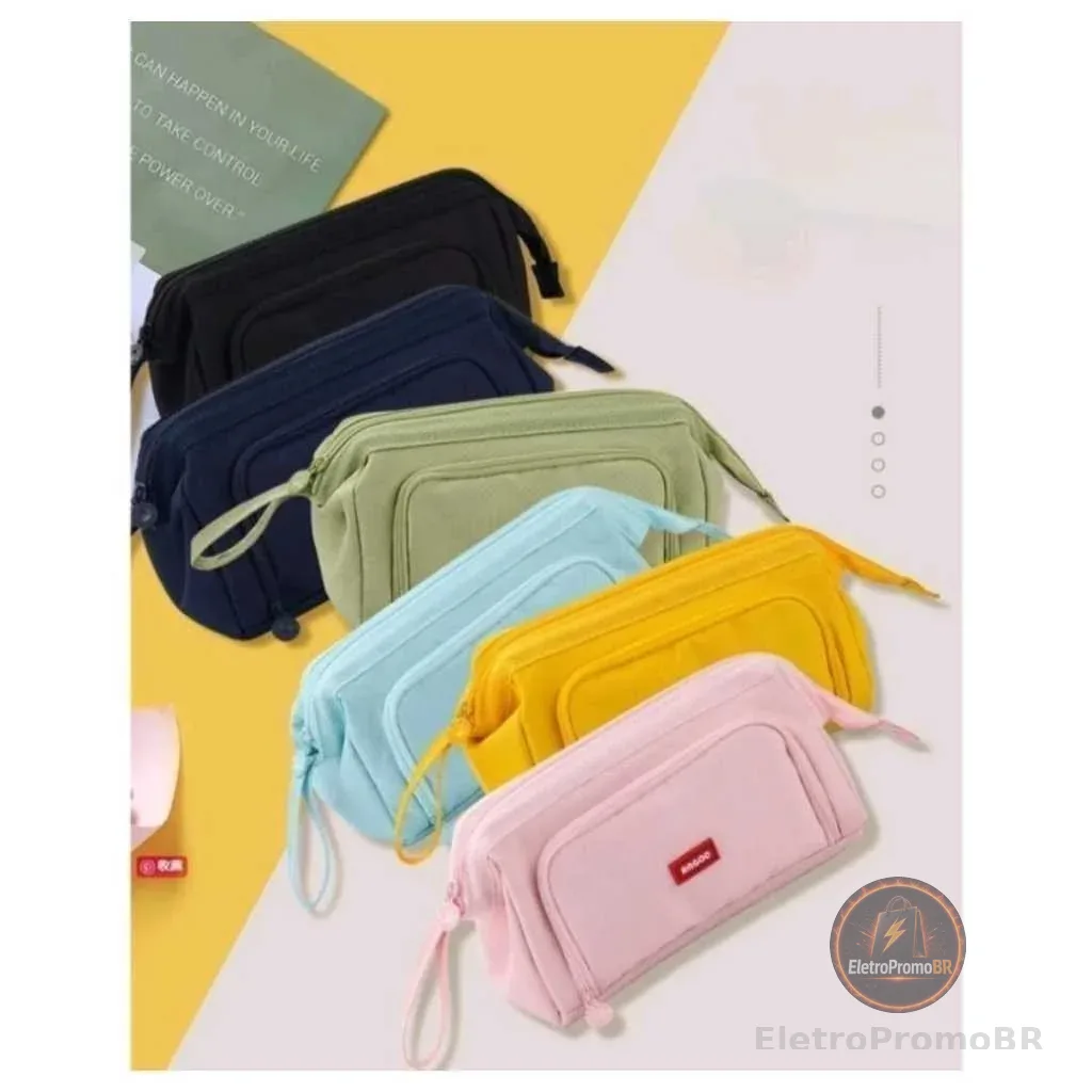 HYQ1828 Estojo De Lápis Caneta Esferográfica De Papelaria Bolsa De Armazenamento Portátil De Grande Capacidade HYQ1828