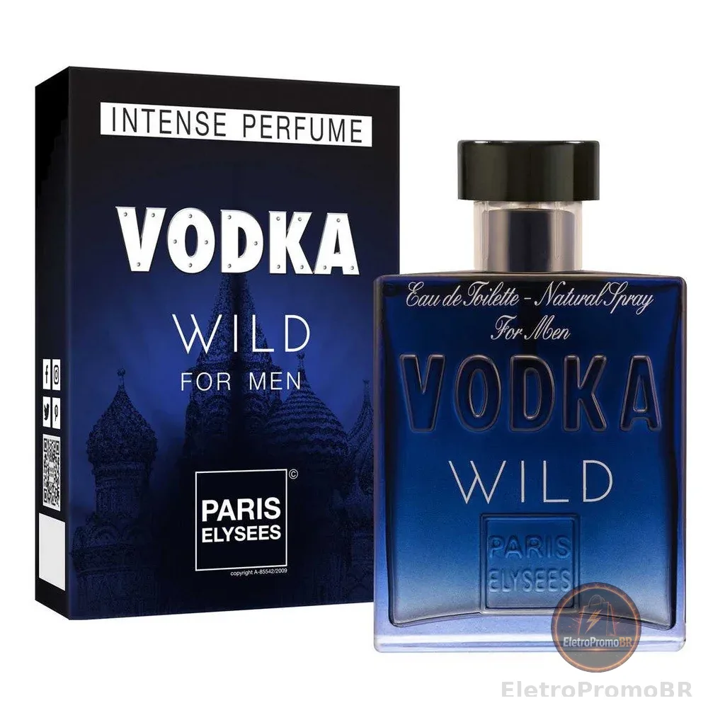 Perfume Vodka Wild Paris Elysees 100ml Paris Elysees ORIGINAL Masculino Perfume