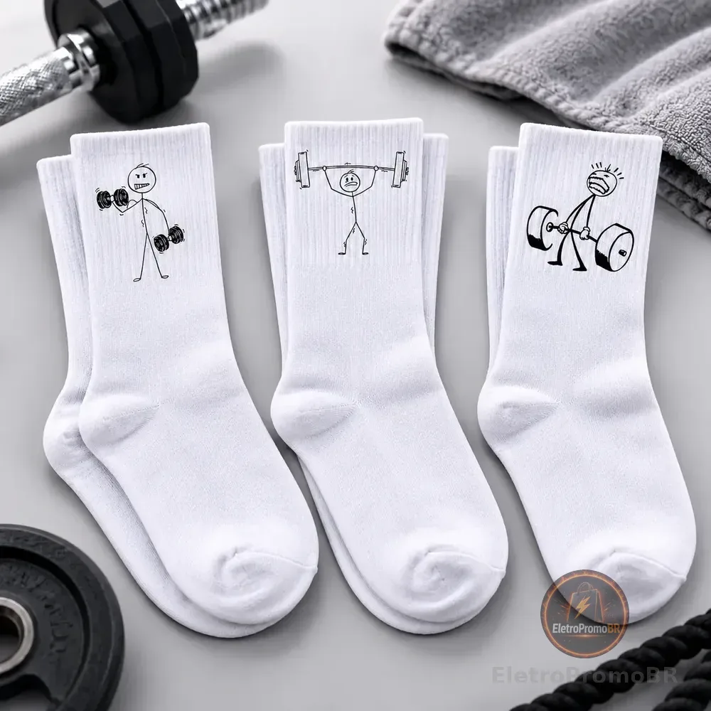 Kit 3 Pares Boneco Magrinho Academia Maromba Treino Corrida Boneco Magrinho