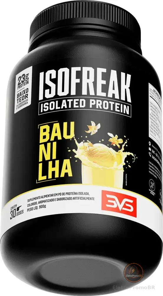 Whey Isolado Isofreak 900g Sabor: Baunilha - Fórmula Avançada Com 23g De Proteína Por Dose