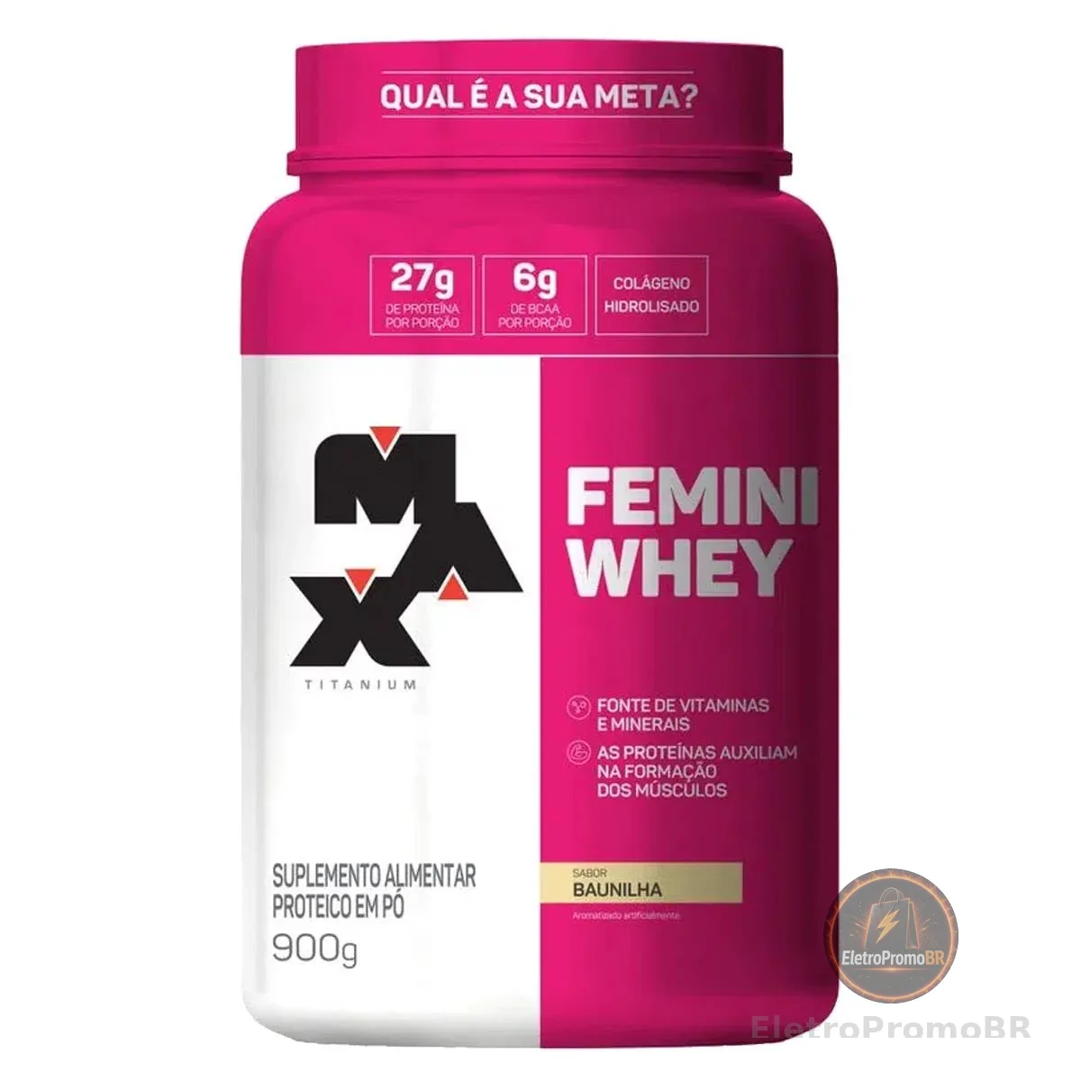 Max Titanium Femini Whey Baunilha 900G