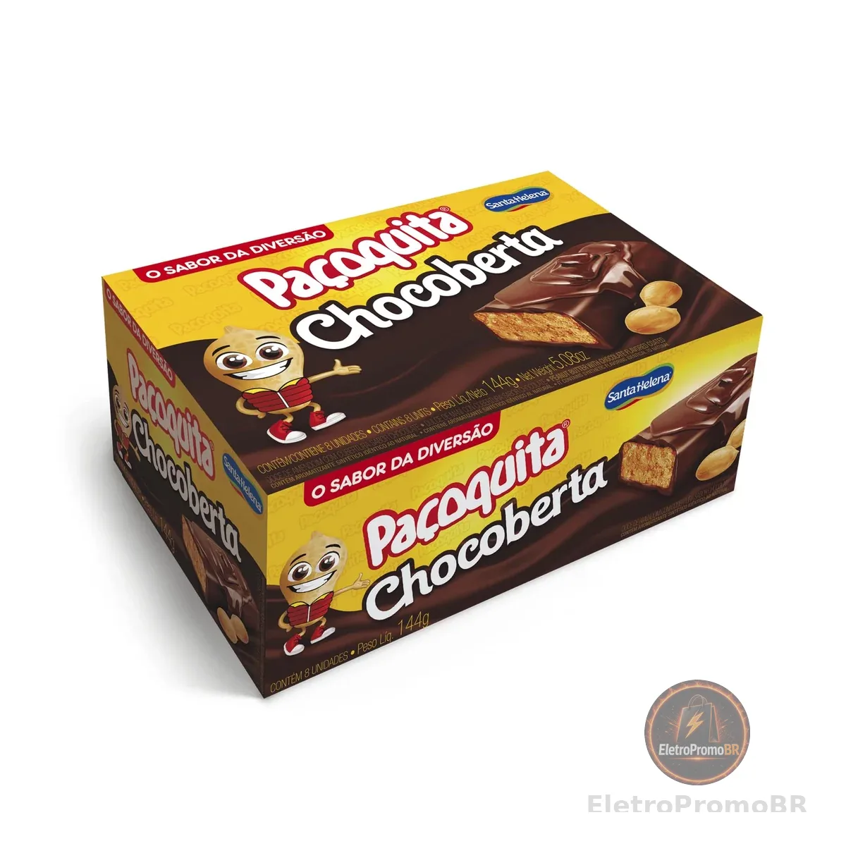 PAÇOQUITA COBERTA COM CHOCOLATE DISPLAY DE 144G