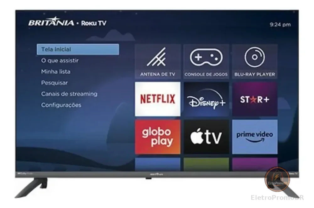 Smart Tv 40 Britânia Roku Tv Led Dolby Audio