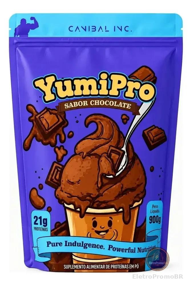 Yumi Pro 900g Canibal Whey Protein Concentrado 21g Protein Chocolate