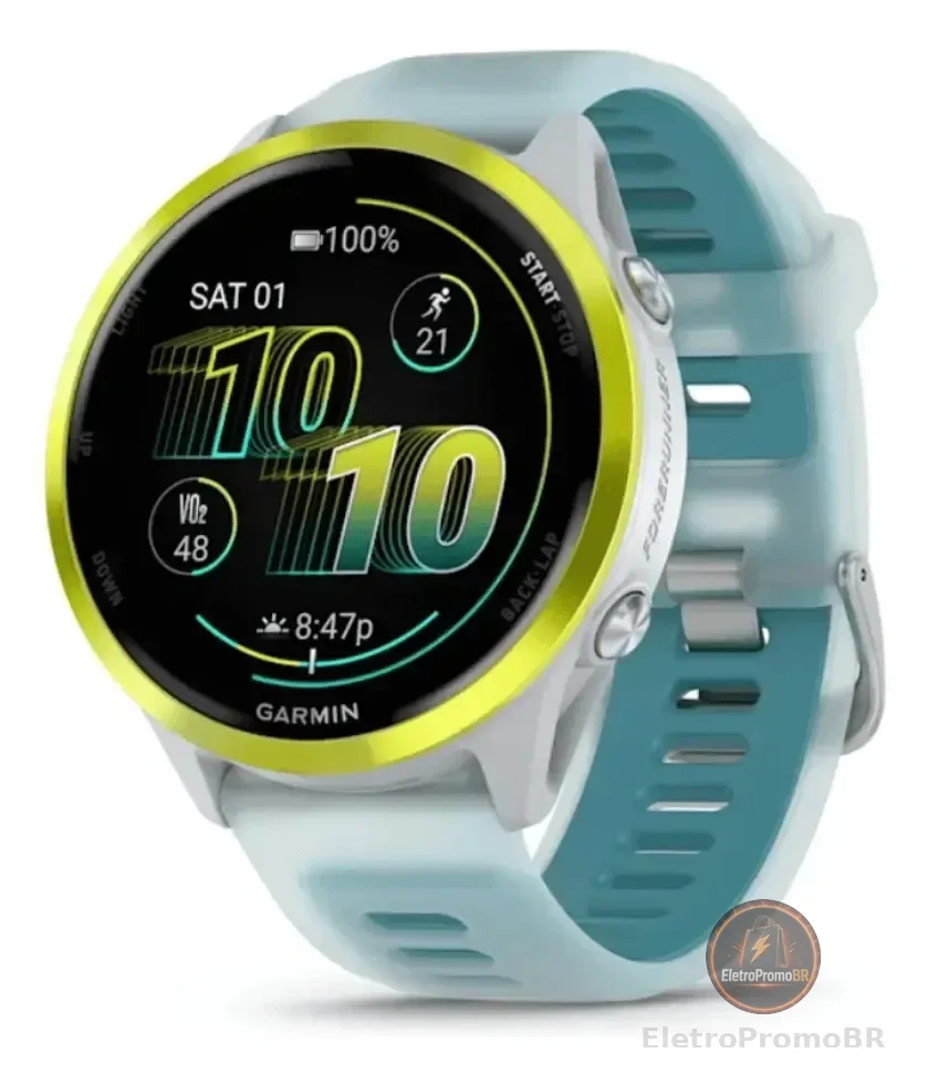 Relógio Garmin Forerunner 570 Com Monitor Cardíaco 47mm Amarelo 47mm