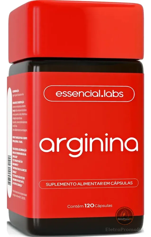 ARGININA 2000mg por Dose 100% Pura - 120 Cápsulas - Fórmula Desenvolvida para os Músculos