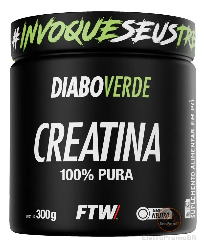 Creatina 100% Pura 300g Diabo Verde - FTW