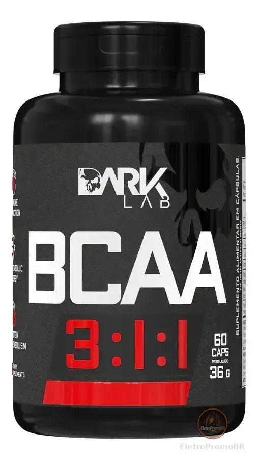 Bcaa 3:1:1 60 Caps Dark Lab Leucina Valina E Isoleucina Sabor Sem sabor
