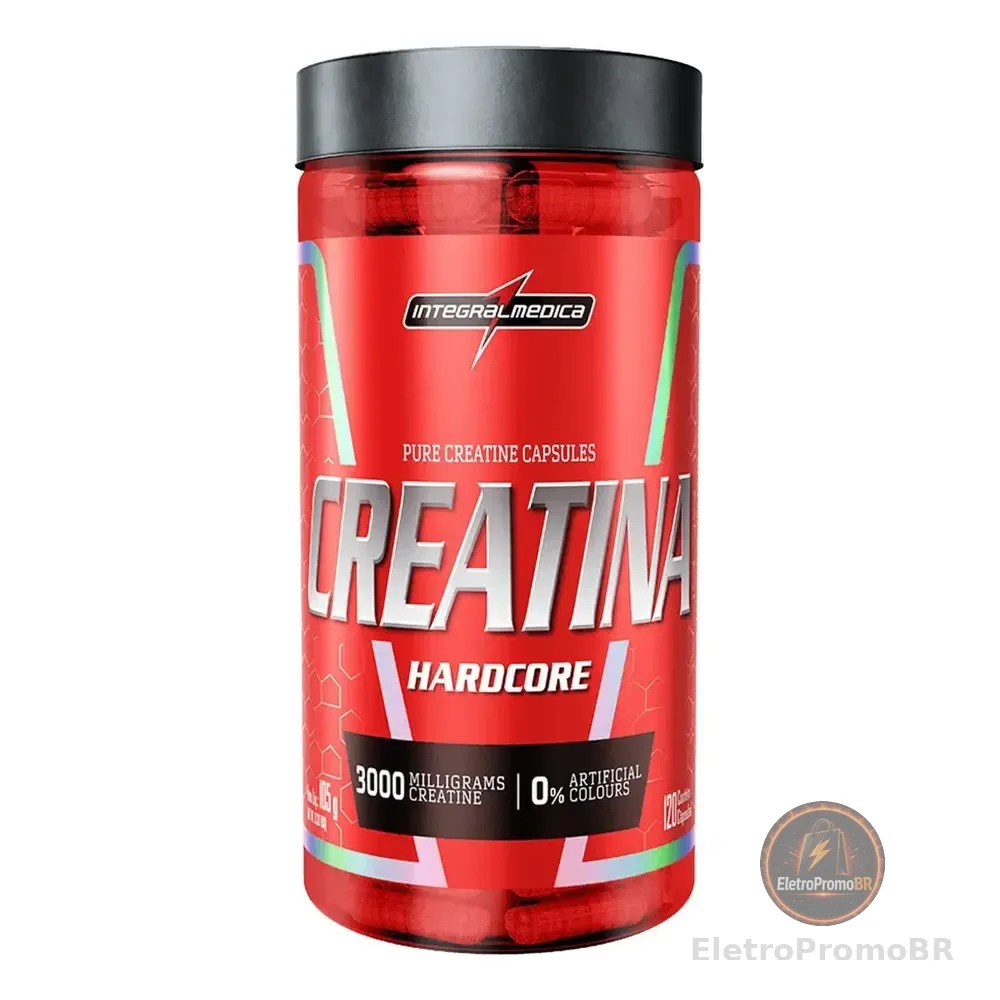 Creatina Hardcore 100% Pura 120 Capsulas Energia E Força - Integralmedica Sem Sabor