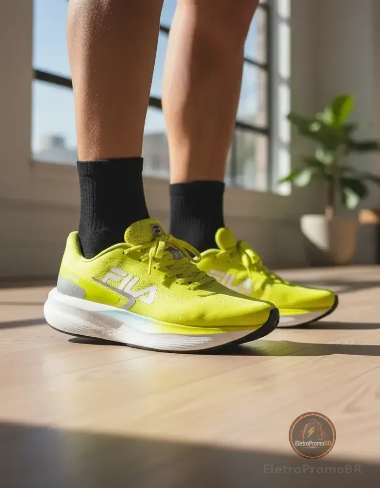 Tênis Fila Racer Fastpace Unissex Running Original Amarelo Liso 38 Br