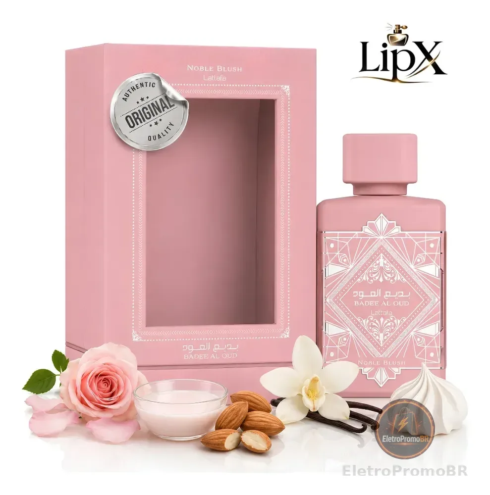 Perfume Arabe Badee Al Oud Noble Blush Lattafa Feminino Edp