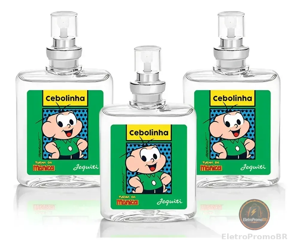 Kit 3 Perfume Infantil Cebolinha Jequiti 25ml Turma Da Monica