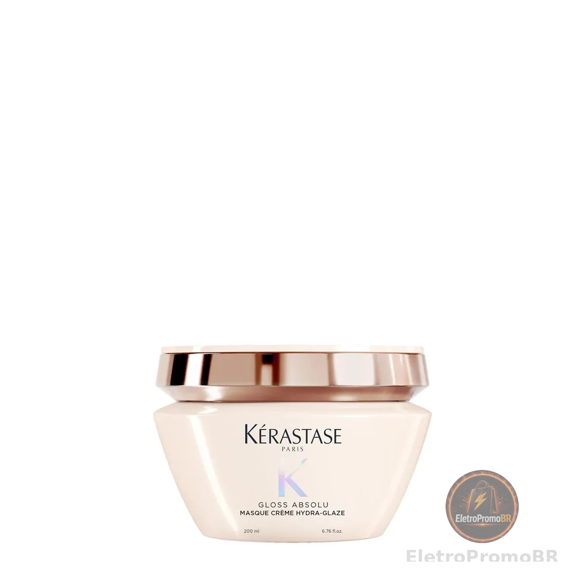 Kérastase Gloss Absolu Frizz-Glaze Cream, creme modelador antifrizz para cabelos com muito frizz, com ácido glicólico, ácido hialurônico e óleo de rosa mosqueta, 240 ml