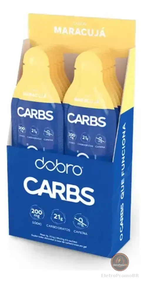Carbs Gel de Carboidratos Dobro Sabor Maracujá (10 unidades de 30g cada)