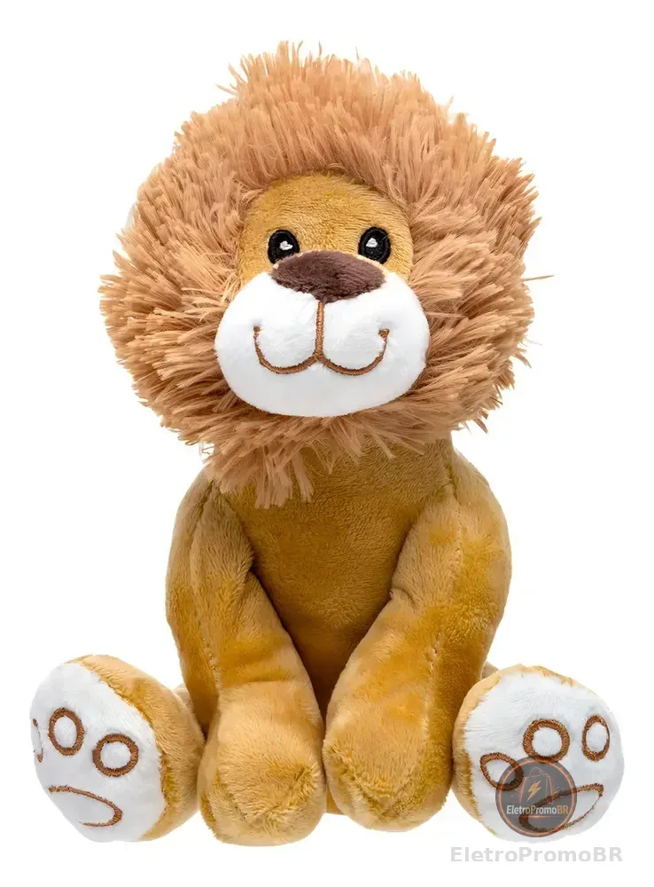 Pelúcia Infantil Bebê Meu Leãozinho P Safari 17cm Buba