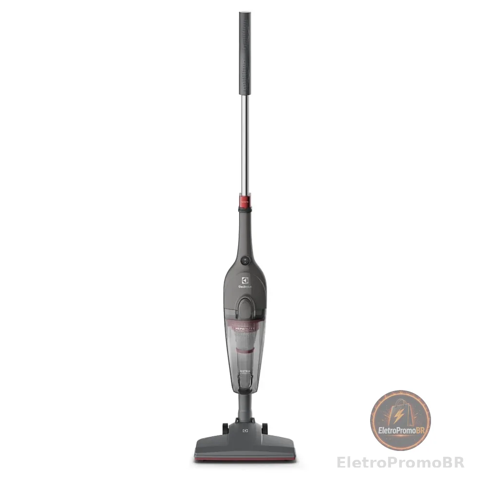 Electrolux, Aspirador pó vertical com fio portátil de mão 2 em 1 potente 1450W cabo 6m capacidade 1,6L filtro HEPA Electrolux STK15 Cinza Urban Grey STK 127v