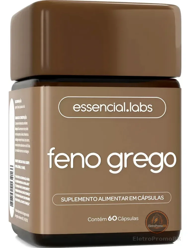 FENO GREGO 450mg - Fórmula Avançada com Máxima Concentração e Pureza - 60 Cápsulas