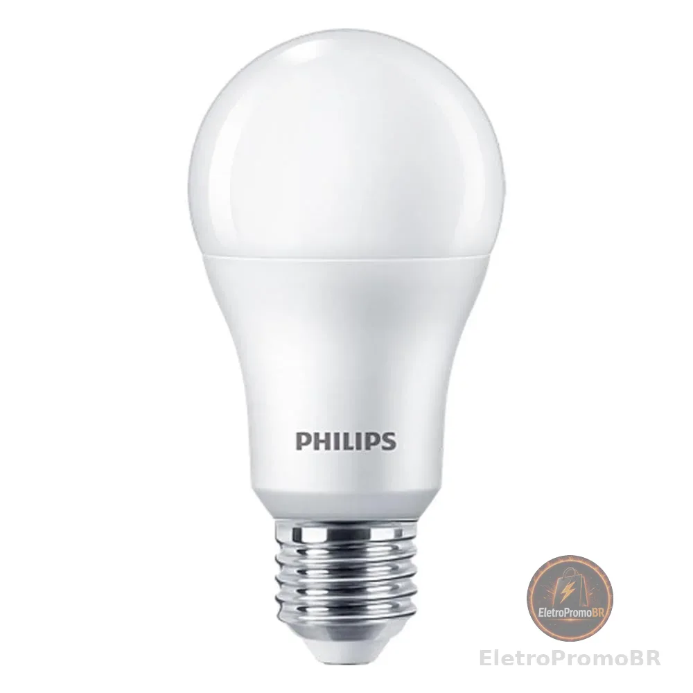 PHILIPS LEDBulb Lâmpada Led Base E27, Branco (Quente), Bivolt (100-240 V), 9 W