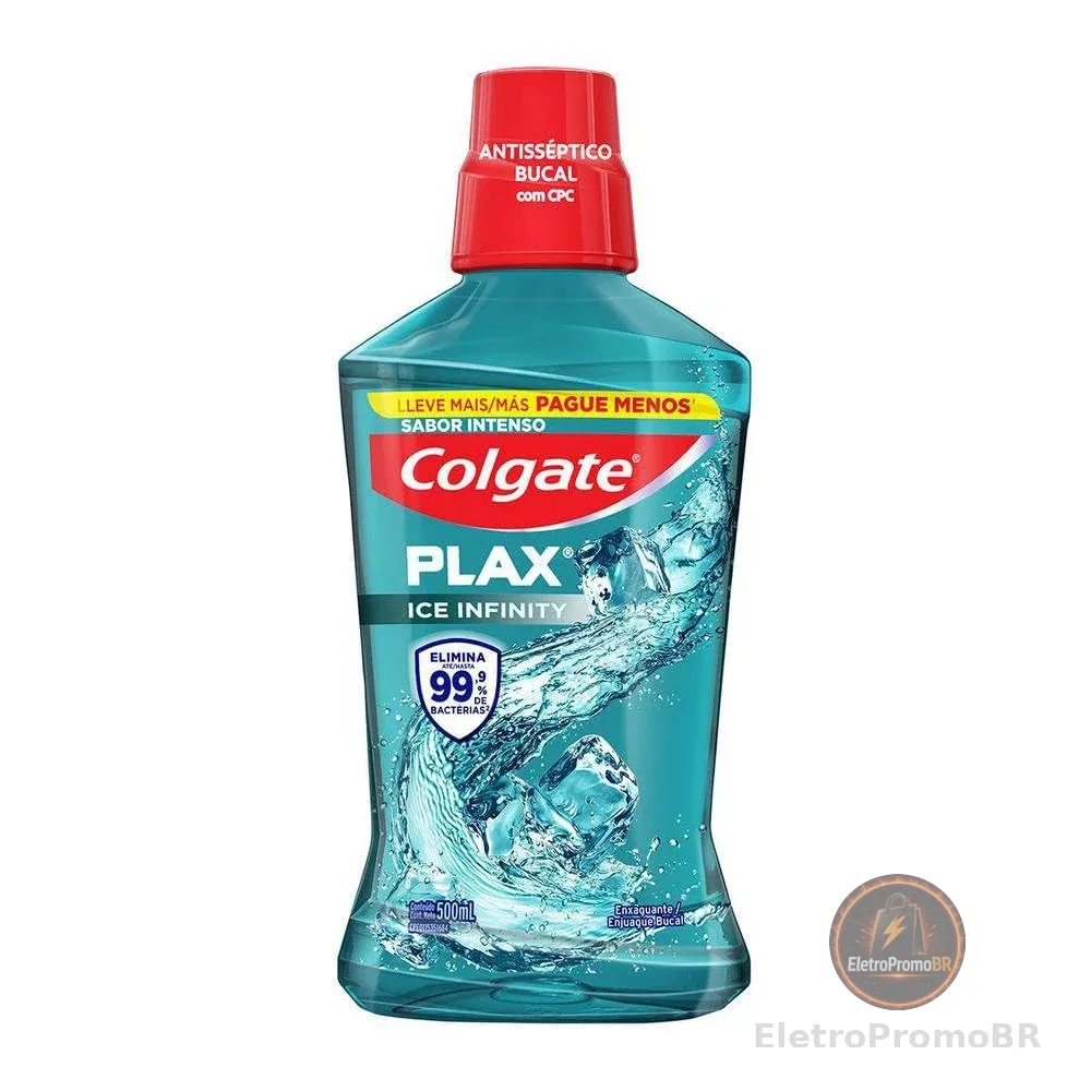 Enxaguante Bucal Colgate Plax Ice Infinity 500ml Promo Leve 500ml Pague 350ml