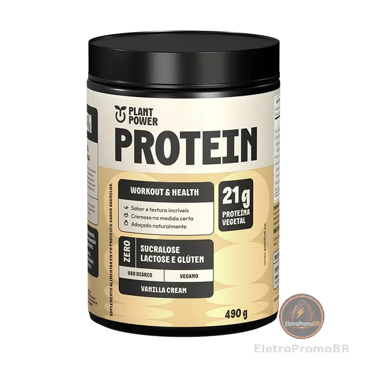 Proteína Vegana Baunilha Plant Power Protein - 490g