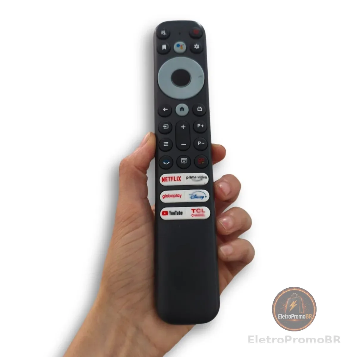 Controle Remoto Compatível Tv TCL Smart Rc902v Fmr2 55p725 65p725 75p725 - Controle para reposição - Com Comando de voz, com botões Smart - NOVO