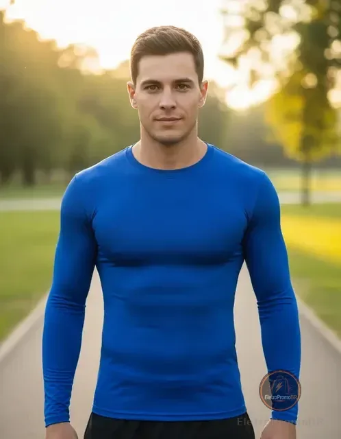 Camisa Manga Longa Uv 50+ Proteção Uva Uvb Slim Segunda Pele