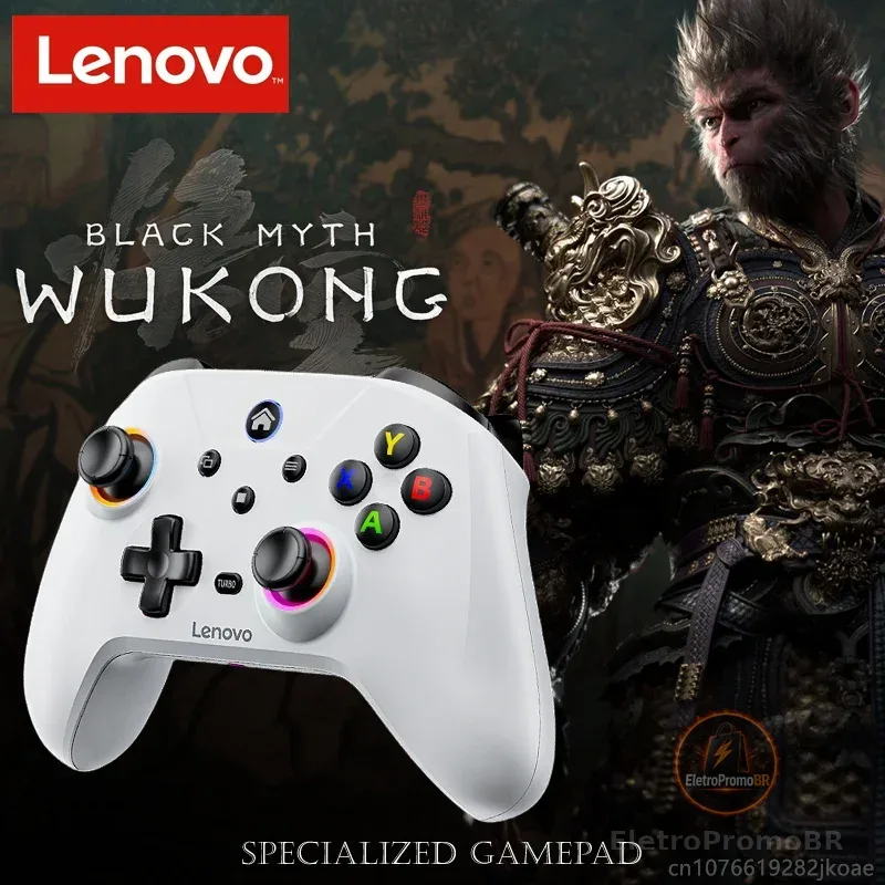 Lenovo s02 controlador para interruptor joystick gamepad dupla vibração sem fio bluetooth joypad para playstation pc/ios/android/tv