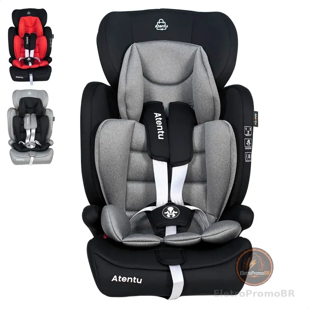Cadeirinha Infantil Para Carro 9-36kg Passeio Com Segurança Cadeirinha Infantil Preto