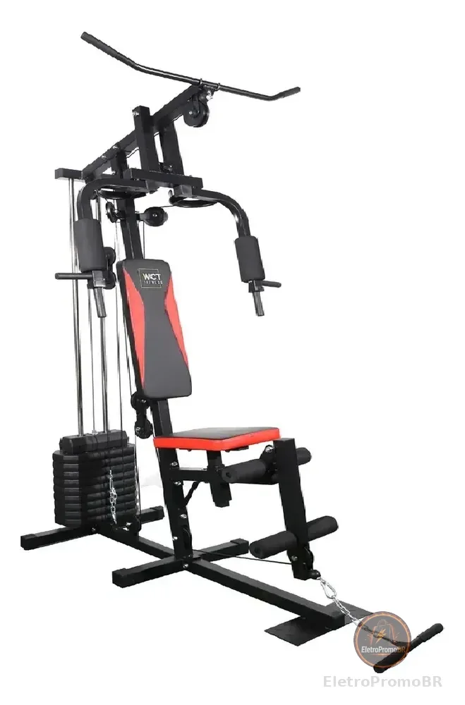 Estação Musculação 45Kg Completa Academia Treino WCT Fitness